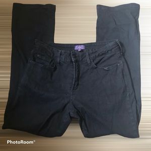 NYDJ black jeans with detailed pockets